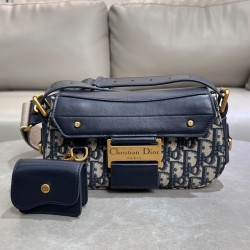 Qualità Specchio Replica Borse Firmate Dior Piccola Streetchic M3913 Blu scuro Riproduzione Fedele Borse Firmate Replica Dior Piccola Streetchic M3913 Blu scuro imitazioni