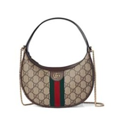 Riproduzione Fedele Borse Imitazioni a tracolla piccola Gucci Ophidia 838463 Caffè scuro imitazioni