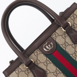 Qualità Specchio Replica Borsa tote Gucci Ophidia piccola/media 836840 Caffè scuro Riproduzione Fedele Borsa tote Gucci Ophidia piccola/media 836840 Caffè scuro imitazioni