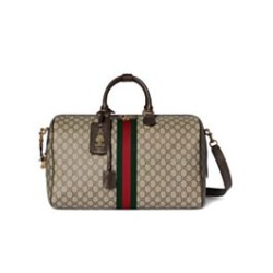 Riproduzione Fedele Borsa da viaggio Gucci Savoy media/grande 834460 Caffè scuro imitazioni