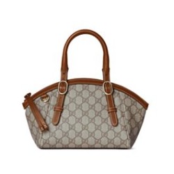 Borsa a mano piccola Gucci GG Emblem 839005 Caffè