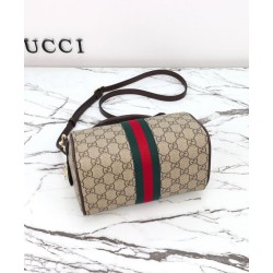 Imitazione Borsa bauletto piccola Gucci Ophidia 841294 Caffè scuro