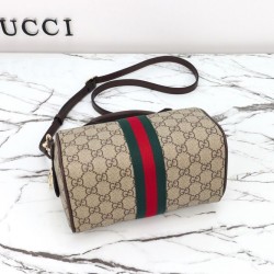 Riproduzione Fedele Imitazione Borsa bauletto piccola Gucci Ophidia 841294 Caffè scuro imitazioni