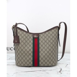 Borsa a tracolla grande Gucci Ophidia 836871 Caffè scuro