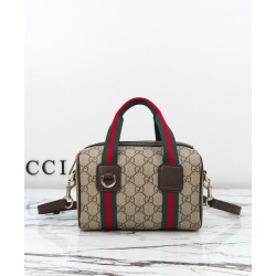 Bora Pari all'originale replica a mano Gucci Mini GG Caffè scuro Bora Pari all'originale replica a mano Gucci Mini GG Caffè scuro