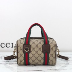 Qualità Specchio Replica Bora Pari all'originale replica a mano Gucci Mini GG Caffè scuro Riproduzione Fedele Bora Pari all'originale replica a mano Gucci Mini GG Caffè scuro imitazioni