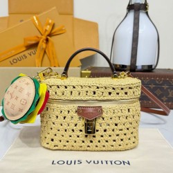 Riproduzione Fedele Borsa a tracolla Louis Vuitton Vanity Chain Albicocca imitazioni
