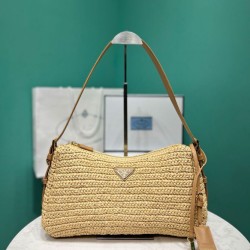 Qualità Specchio Replica Borsa grande all'uncinetto Prada Aimee Albicocca Riproduzione Fedele Borsa grande all'uncinetto Prada Aimee Albicocca imitazioni