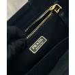 Imitazione Borsa a mano Prada Jardiniere Mini in tela di cotone Nero