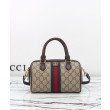 Imitazione Borsa bauletto piccola Gucci Ophidia 841294 Caffè scuro
