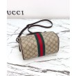 Imitazione Borsa bauletto piccola Gucci Ophidia 841294 Caffè scuro