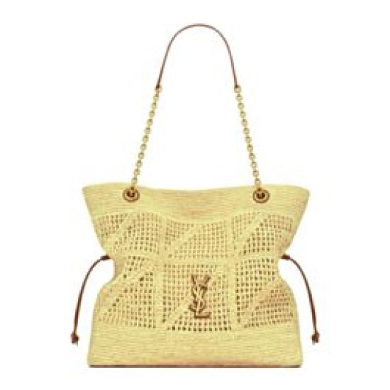 Shopping Jamie YSL Saint Laurent in rafia Albicocca