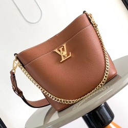 Riproduzione Fedele Borse Replica LV Lock and Walk Marrone imitazioni