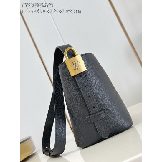 Riproduzione Fedele Borsa LV All In BB M25543 Nera imitazioni