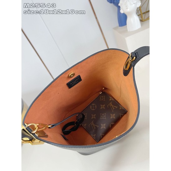 Riproduzione Fedele Borsa LV All In BB M25543 Nera imitazioni