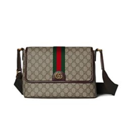 Borsa a tracolla Gucci Ophidia media Caffè scuro