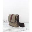 Borsa a tracolla Gucci Ophidia media Caffè scuro