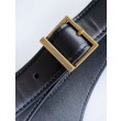 Borse Replica Alta Qualità a tracolla piccola Saint Laurent Le 5 À 7 morbida in rafia nera