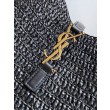 Borse Replica Alta Qualità a tracolla piccola Saint Laurent Le 5 À 7 morbida in rafia nera