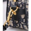 Borse Replica Christian Dior D-Vibe East-West Nano, blu scuro