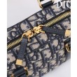 Borse Replica Christian Dior D-Vibe East-West Nano, blu scuro