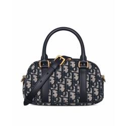 Borse Replica Christian Dior D-Vibe East-West Nano, blu scuro