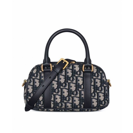 Borse Replica Christian Dior D-Vibe East-West Nano, blu scuro