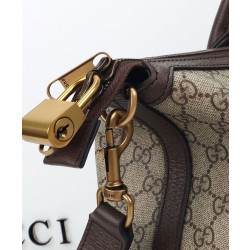 Borsa da viaggio Gucci Gucci Savoy media 834469 Caffè scuro