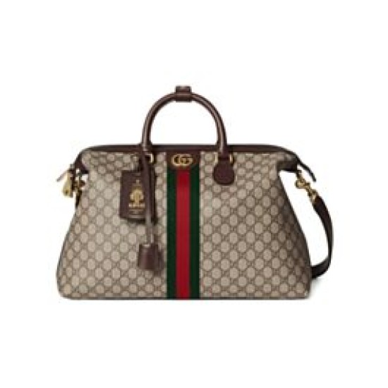 Borsa da viaggio Gucci Gucci Savoy media 834469 Caffè scuro