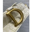 Borsa Dior Saddle con tracolla Crema