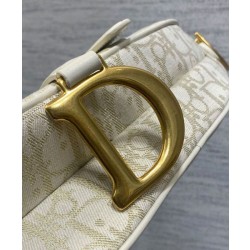 Borsa Dior Saddle con tracolla Crema