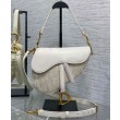 Borsa Dior Saddle con tracolla Crema