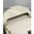 Borsa Dior Saddle con tracolla Crema