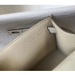Borse Firmate Replica Hermès Kelly Pochette in pelle Epsom bianca Borse Firmate Replica Hermès Kelly Pochette in pelle Epsom bianca