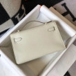 Borse Firmate Replica Hermès Kelly Pochette in pelle Epsom bianca Borse Firmate Replica Hermès Kelly Pochette in pelle Epsom bianca
