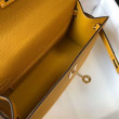 Imitazioni borse griffate Hermès Kelly Pochette in pelle Epsom gialla Imitazioni borse griffate Hermès Kelly Pochette in pelle Epsom gialla