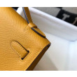 Imitazioni borse griffate Hermès Kelly Pochette in pelle Epsom gialla Imitazioni borse griffate Hermès Kelly Pochette in pelle Epsom gialla