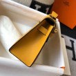 Imitazioni borse griffate Hermès Kelly Pochette in pelle Epsom gialla Imitazioni borse griffate Hermès Kelly Pochette in pelle Epsom gialla