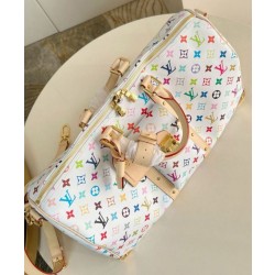 Borsa LV LV x TM Keepall Bandouliere 45 in tela Monogram Multicolore M13742