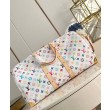 Borsa LV LV x TM Keepall Bandouliere 45 in tela Monogram Multicolore M13742