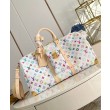 Borsa LV LV x TM Keepall Bandouliere 45 in tela Monogram Multicolore M13742