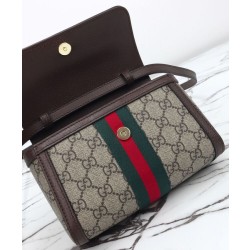 Dettagli perfetti Borsa a tracolla Gucci Ophidia mini 838481 Caffè scuro