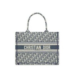 Riproduzione Fedele Borsa media Christian Dior Book Tote crema imitazioni