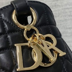Qualità Specchio Replica Borsa Christian Dior D-Motion media nera Riproduzione Fedele Borsa Christian Dior D-Motion media nera imitazioni