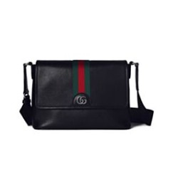 Riproduzione Fedele Borsa a tracolla Gucci Ophidia media 834467 Nero imitazioni