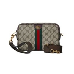 Riproduzione Fedele Dettagli perfetti Borsa a tracolla Gucci Ophidia piccola 839155 Caffè scuro imitazioni