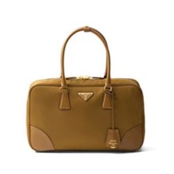 Riproduzione Fedele fedele Borsa Prada Re-Edition 1980 grande in Saffiano Re-Nylon, caffè imitazioni