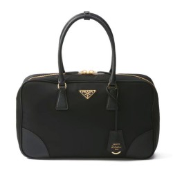 Riproduzione Fedele Borsa Prada Re-Edition 1980 grande in Saffiano Re-Nylon, nera imitazioni