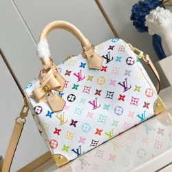 Qualità Specchio Replica Borse Alta Qualità Louis Vuitton LV x TM Speedy Bandouliere 25 in tela Monogram Multicolore M13085 Riproduzione Fedele Borse Replica Alta Qualità Louis Vuitton LV x TM Speedy Bandouliere 25 in tela Monogram Multicolore M13085 imitazioni