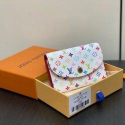 Riproduzione Fedele Qualità superiore replica Portamonete Louis Vuitton Louis Vuitton x TM Rosalie in tela Monogram Multicolore M13399 imitazioni